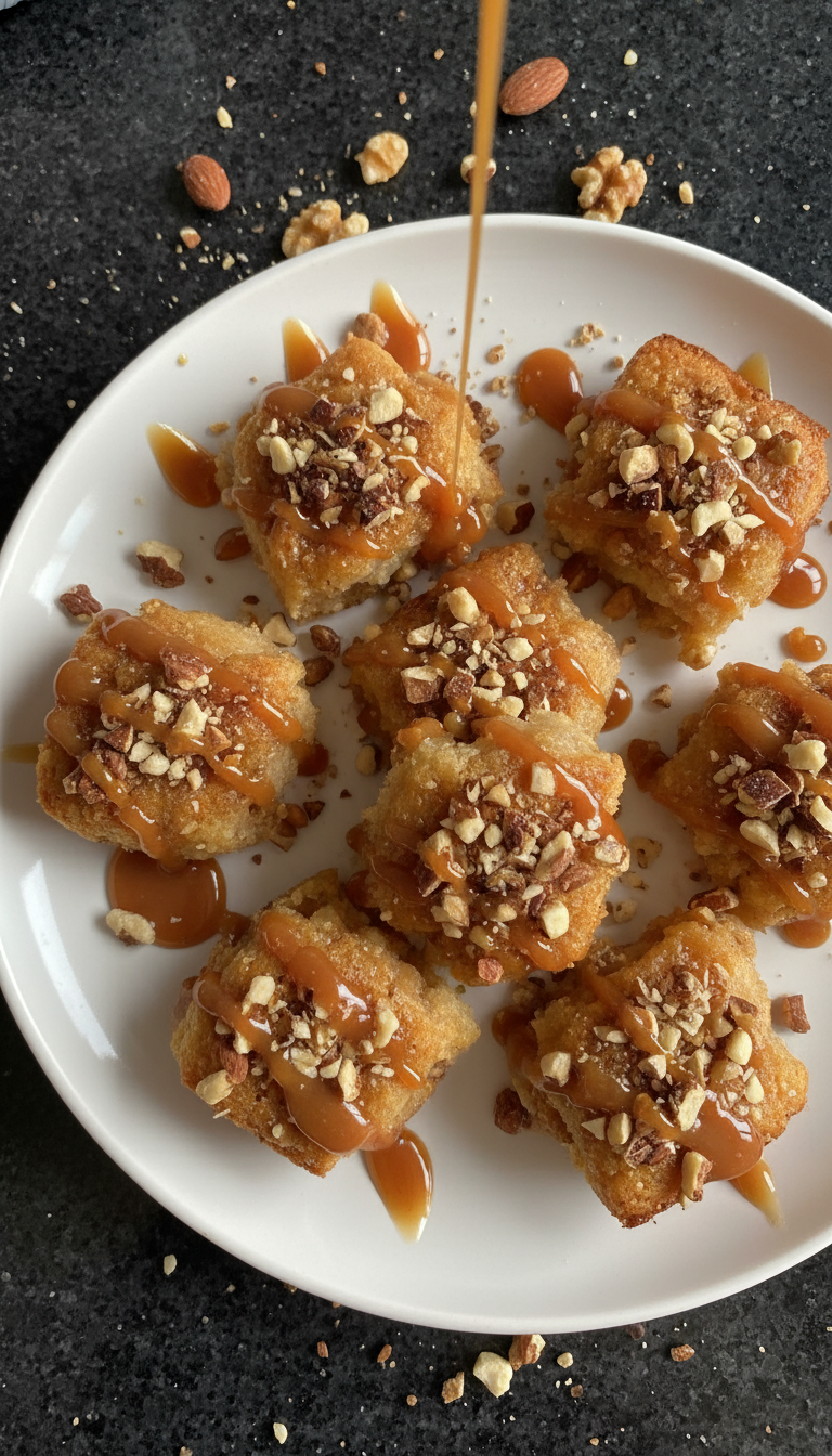 Nussige Karamell Apfel Häppchen​