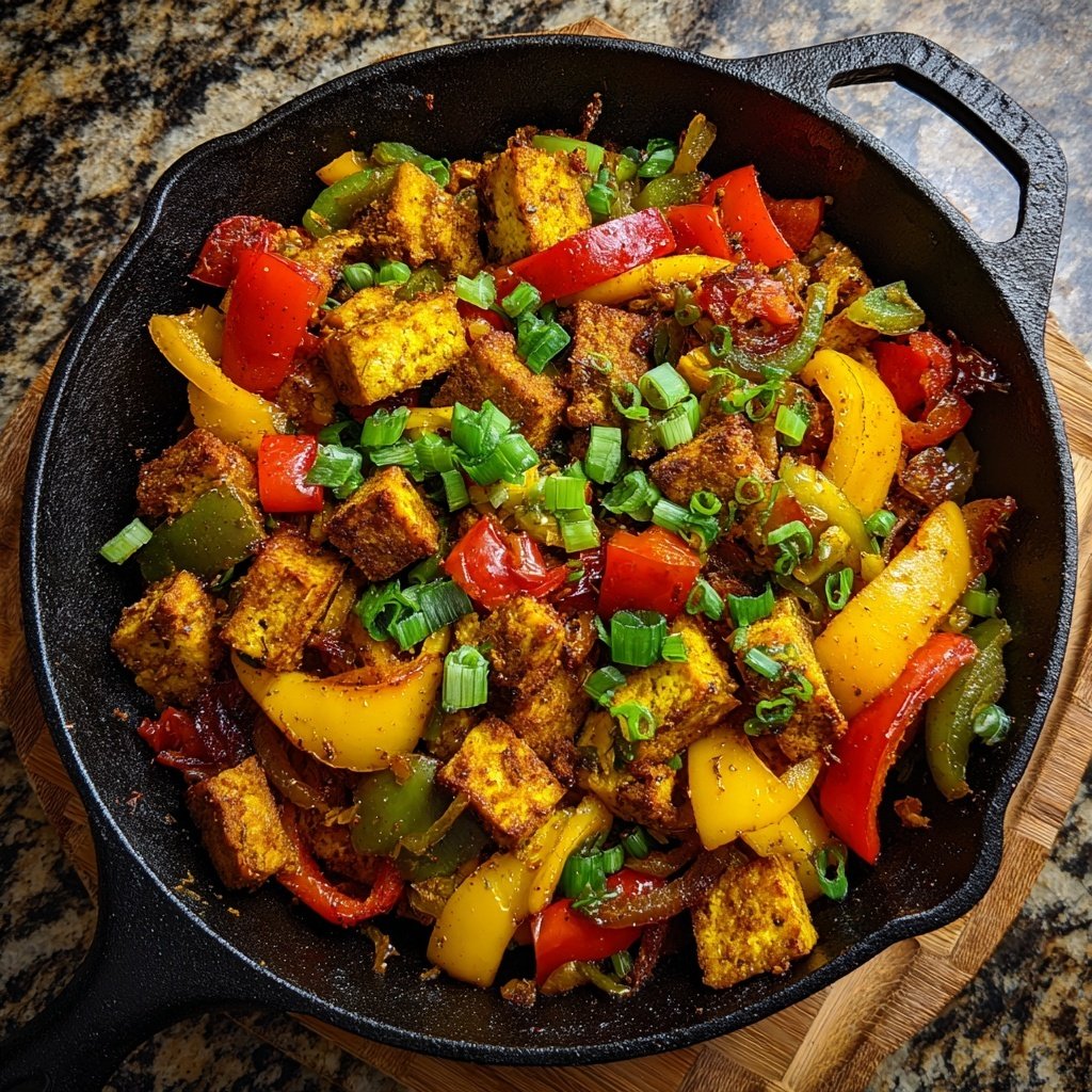 Hohes Protein Tofu Hash