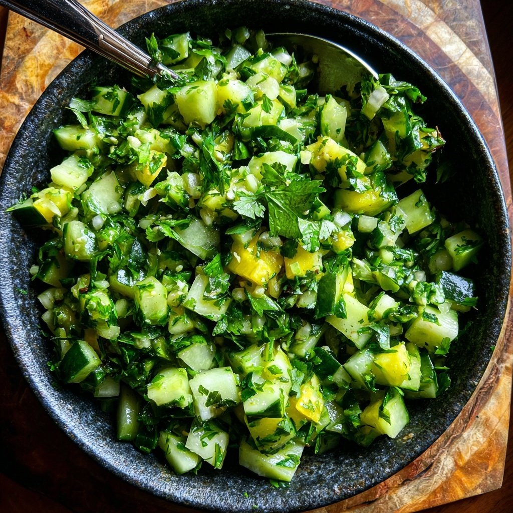 Zingy Cucumber Salsa Verde