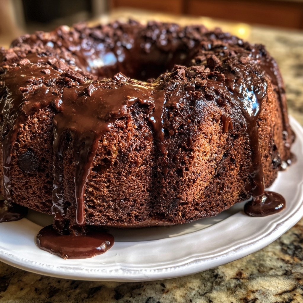 Saftiger Zucchini Schoko Kuchen