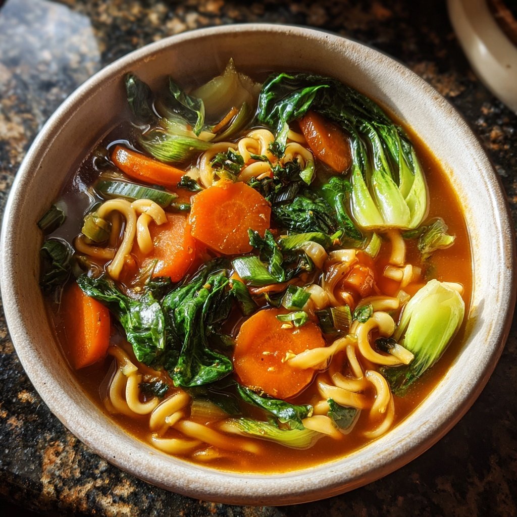 Einfache Nudelsuppe mit Gemüse