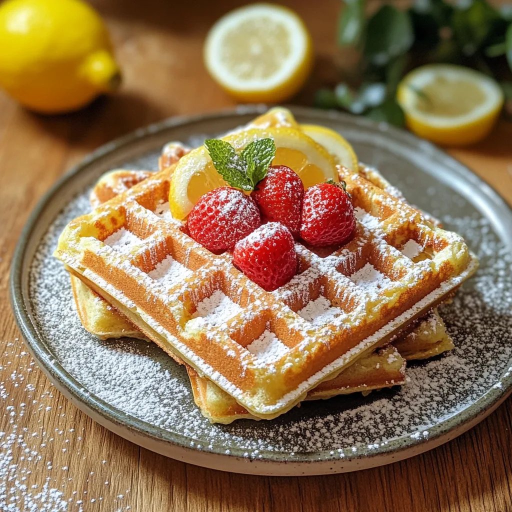 Zitronen-Quark-Waffeln