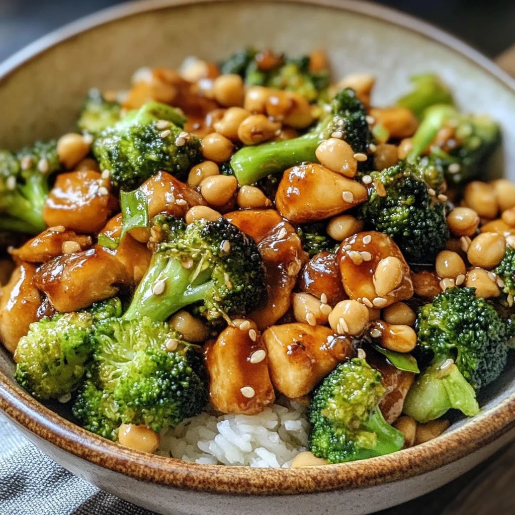 Knoblauch-Brokkoli-Pfanne mit Kichererbsen