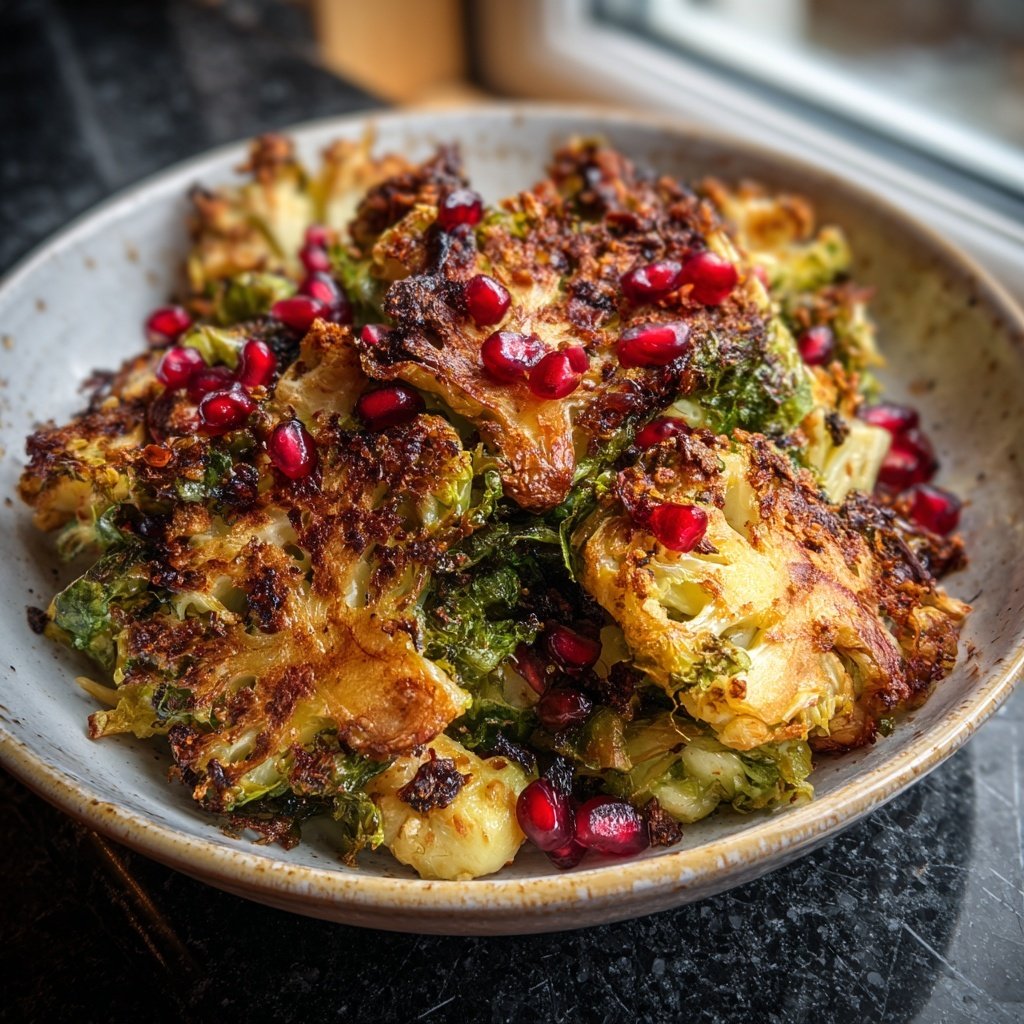 Rosenkohl mit Granatapfel Haselnüsse