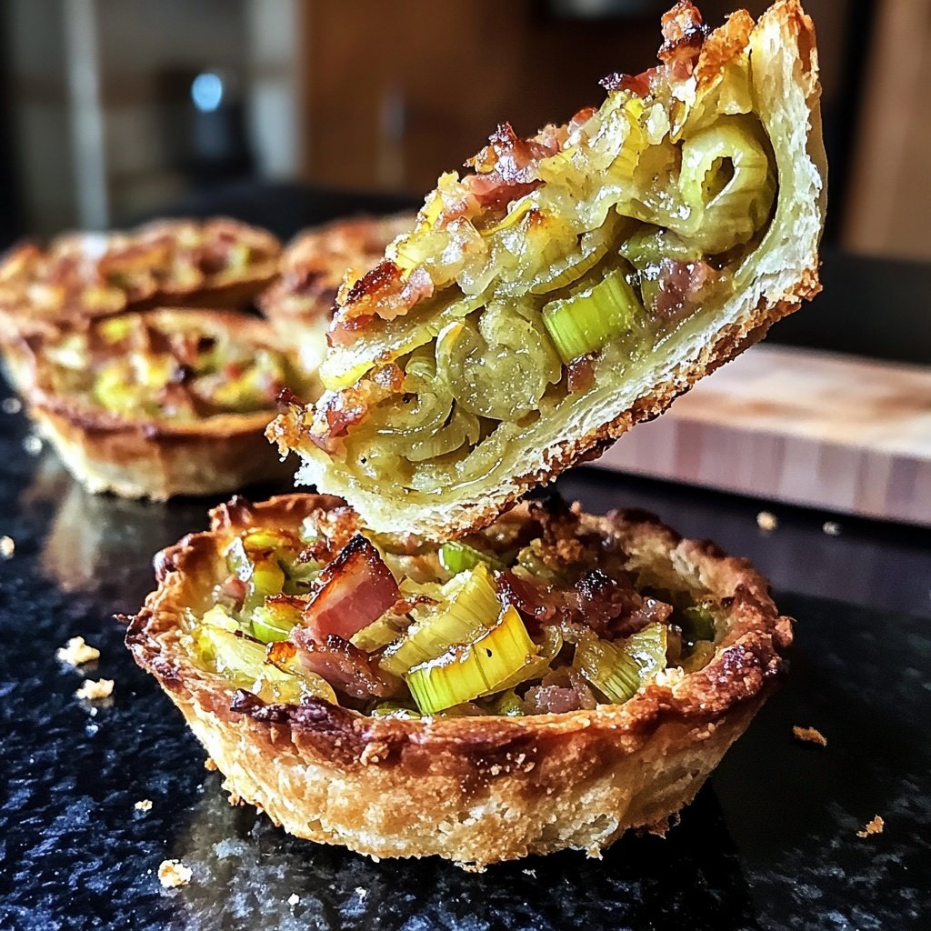 Mini-Quiches mit Lauch und Speck