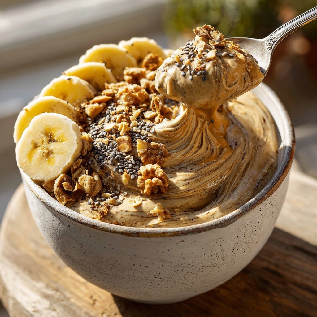 Erdnussbutter Bananen Smoothie Bowl