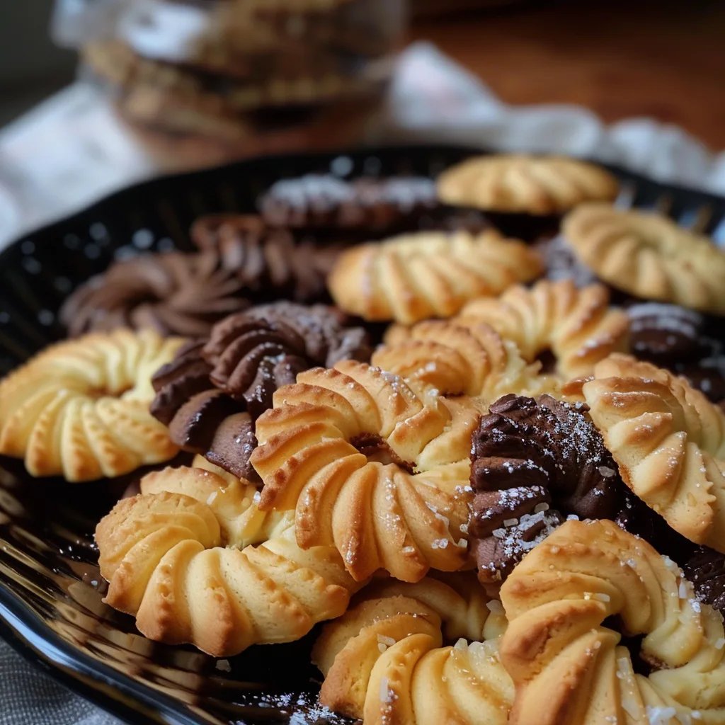 Einfaches Spritzgebäck mit dem Spritzbeutel