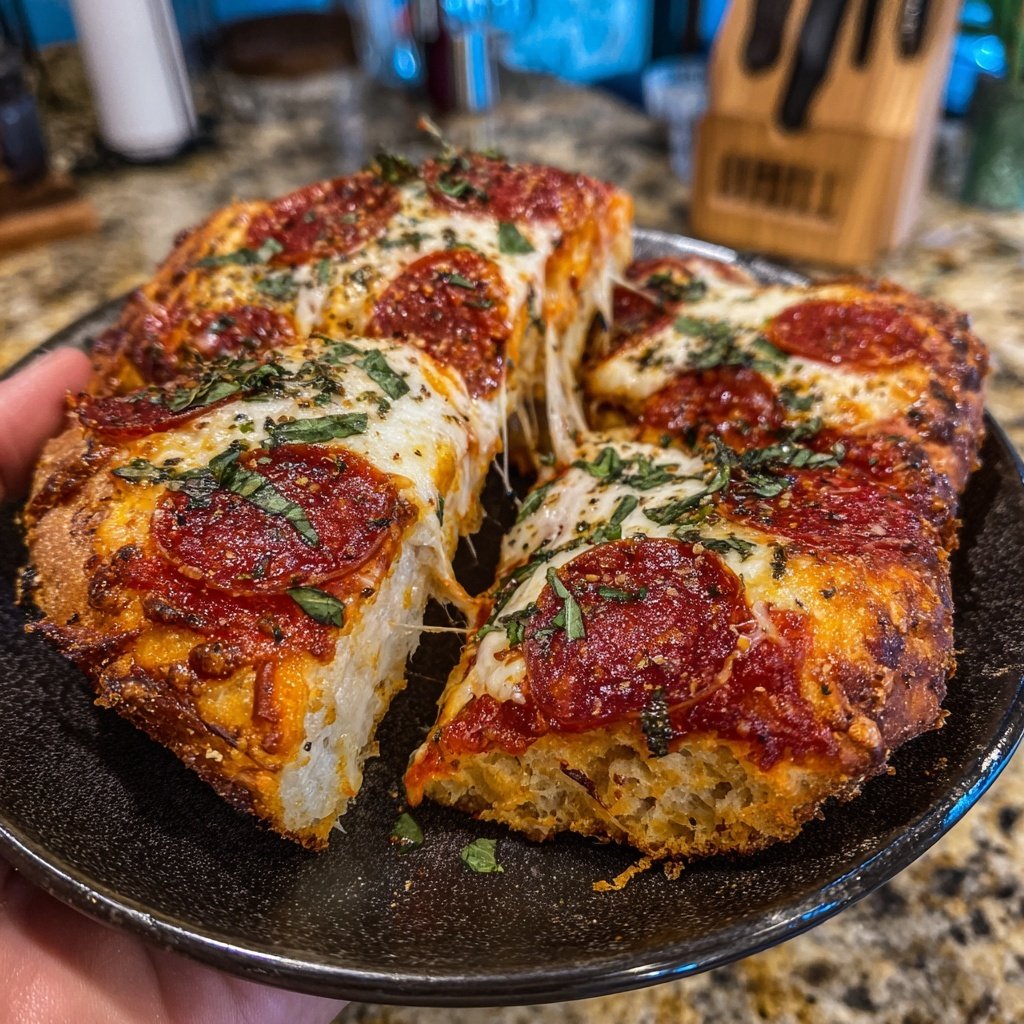 Blech Pizza Peperoni hausgemacht