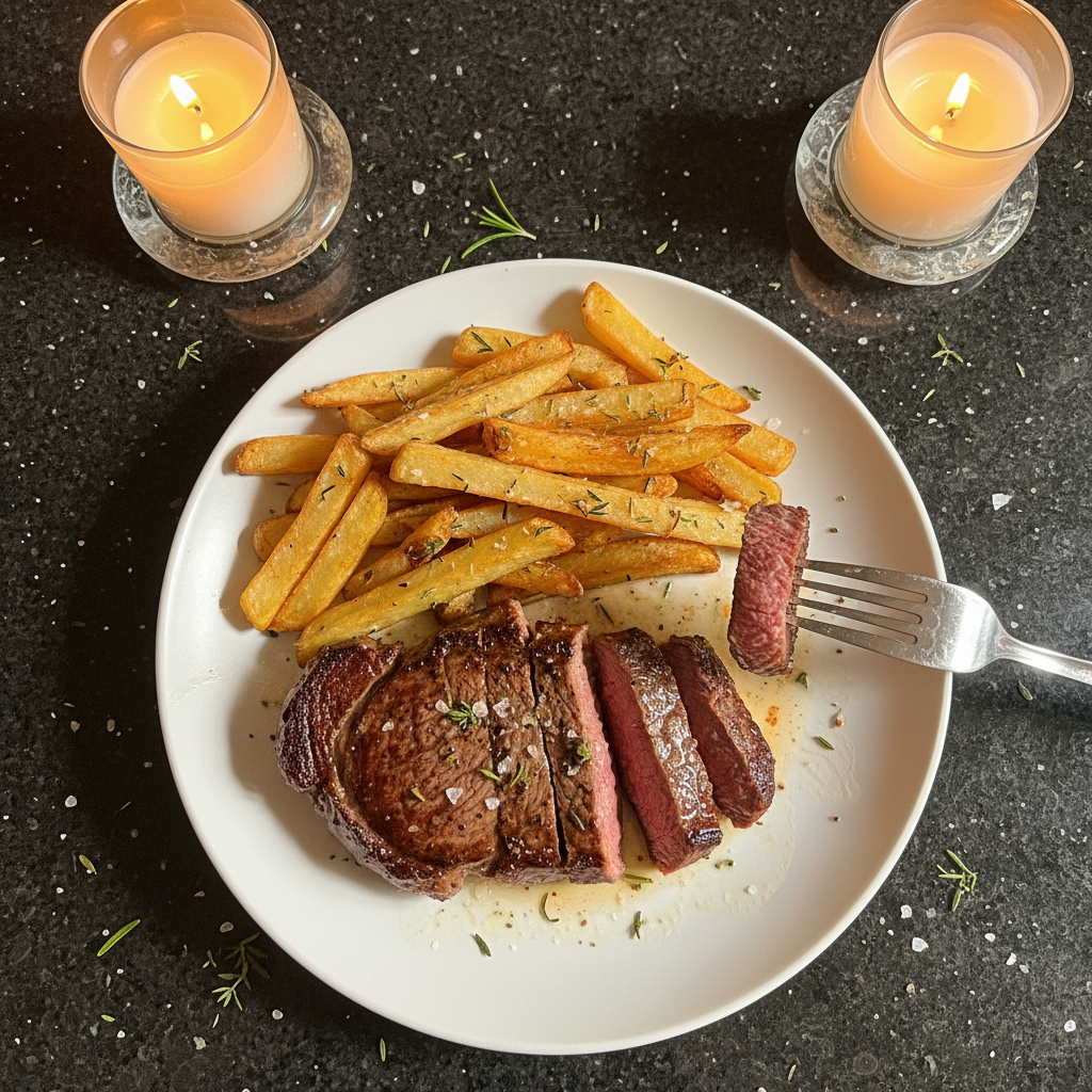 Candlelight Dinner Steak Frites