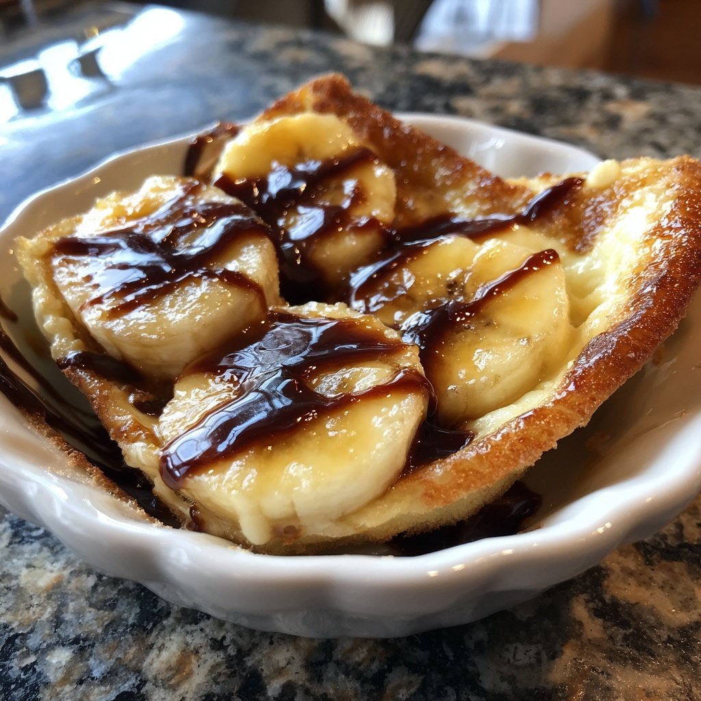 Raclette Dessert Pfännchen mit Banane