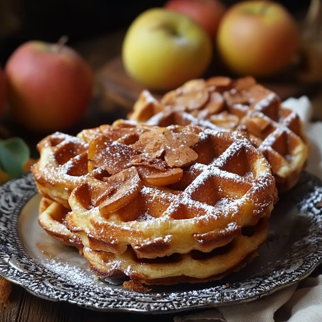 Zuckerfreie Lebkuchen Apfel Waffeln
