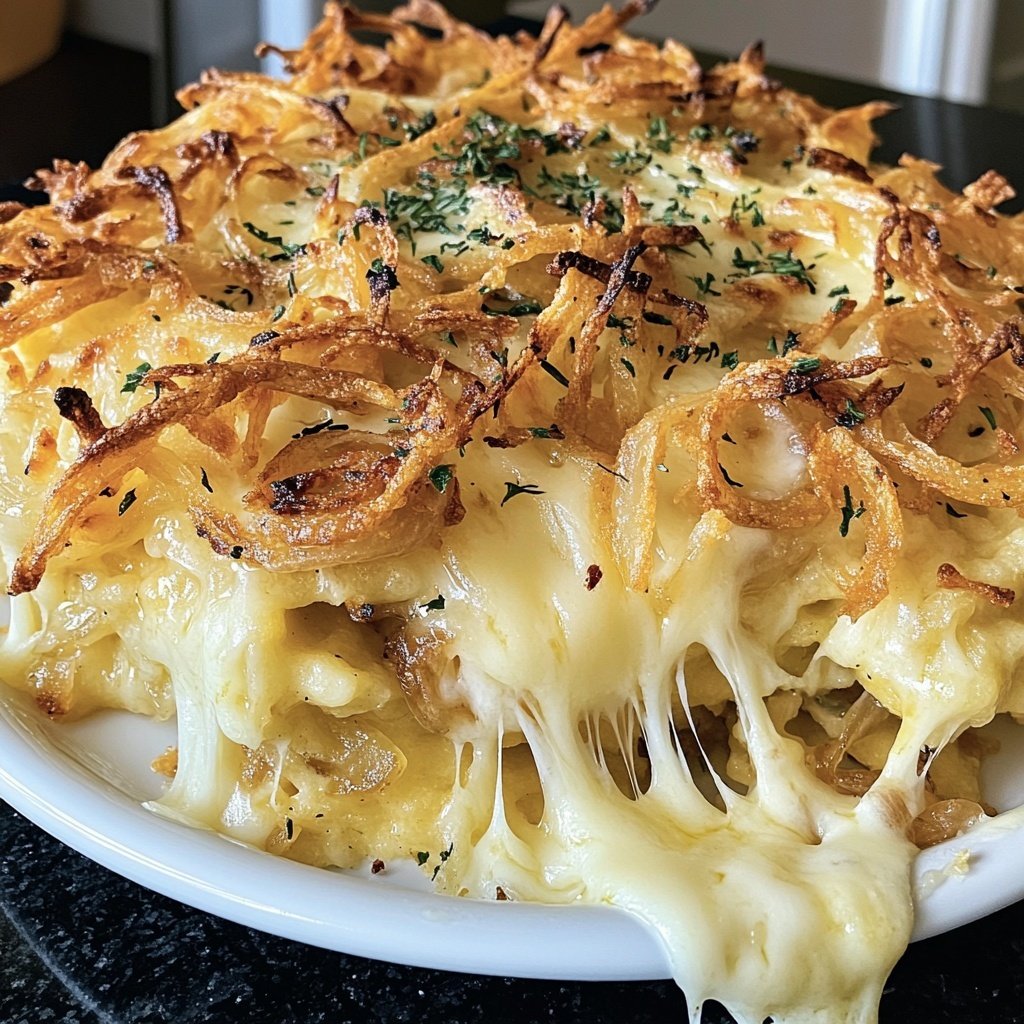 Alpen-Käsespätzle mit Knusprigen Röstzwiebeln