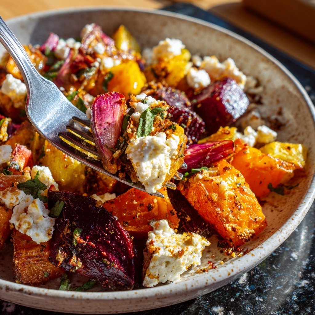 Gebratener Rote-Bete-Süßkartoffel-Salat – Einfach & Raffiniert