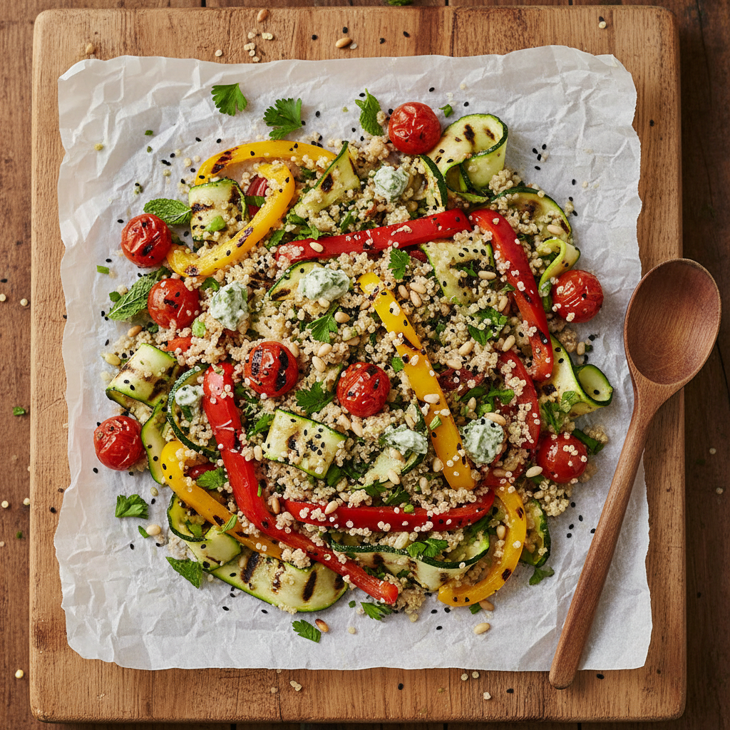 Gegrillter Gemüse Quinoa Salat