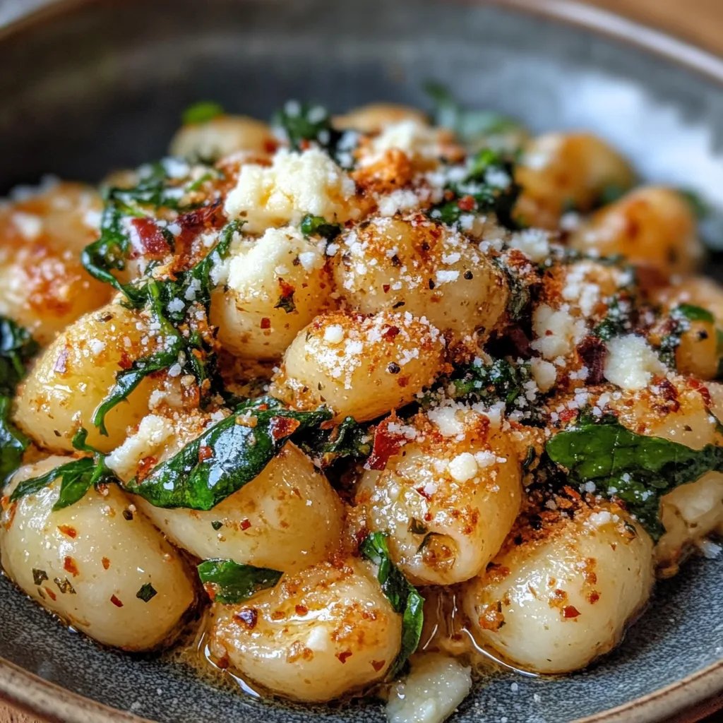 Cremige Gnocchi mit Spinat und Feta