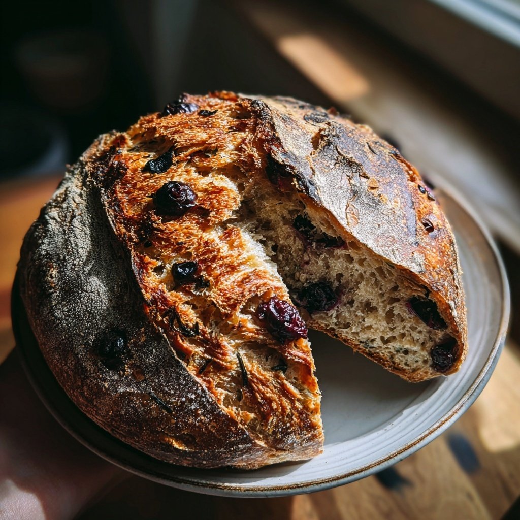 Zitrone Blaubeeren Sauerteig mit Basilikum Infusion