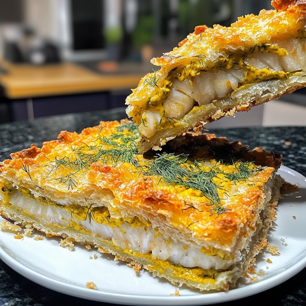 Lachsfilet mit Senf-Dill-Kruste