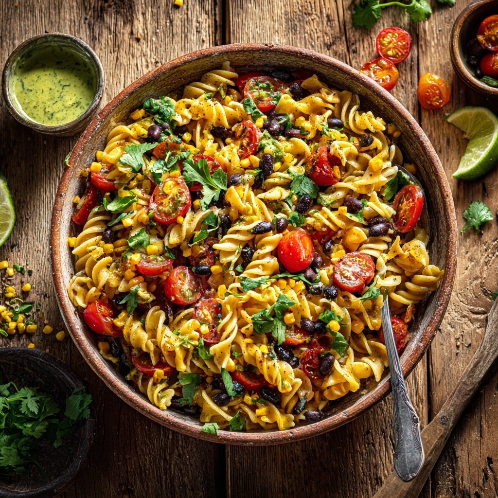 Taco-Pasta-Salat mit Koriander