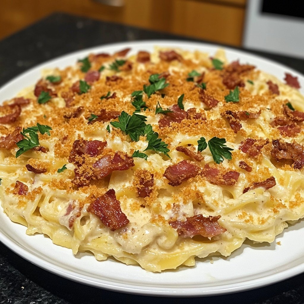Spätzle-Carbonara mit Speck