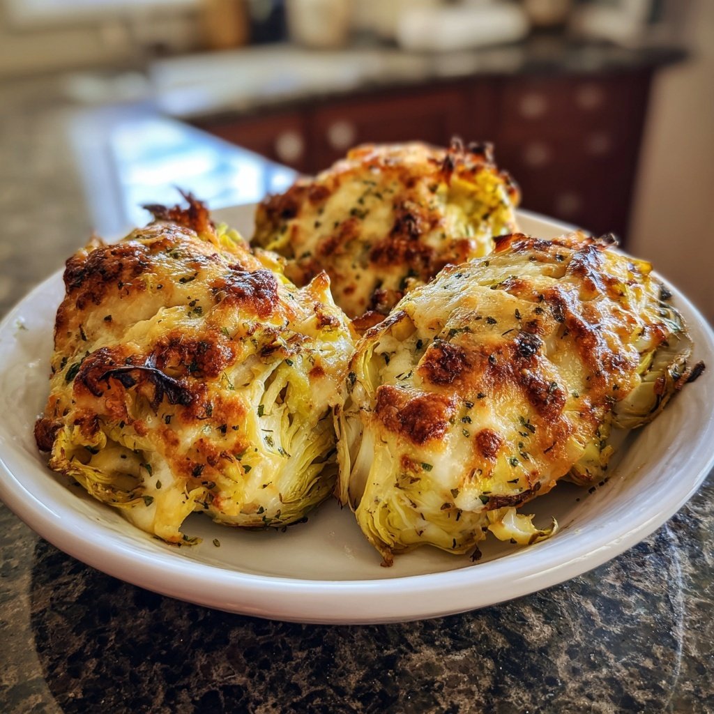 Smashed Rosenkohl aus dem Ofen mit Parmesanhaube​