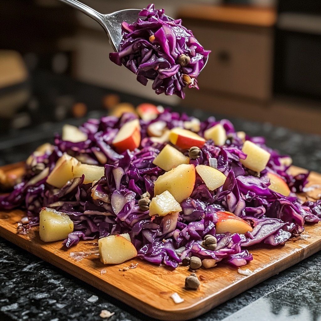 Rotkohl mit Äpfeln und Nelken