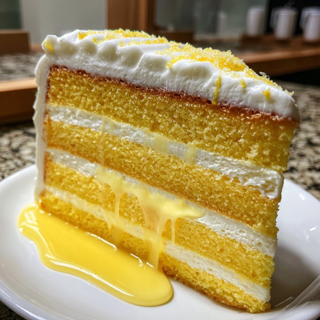Japanischer Yuzu Torte mit Creme