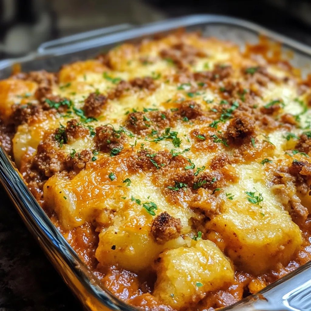 Kroketten Auflauf mit Hackfleisch